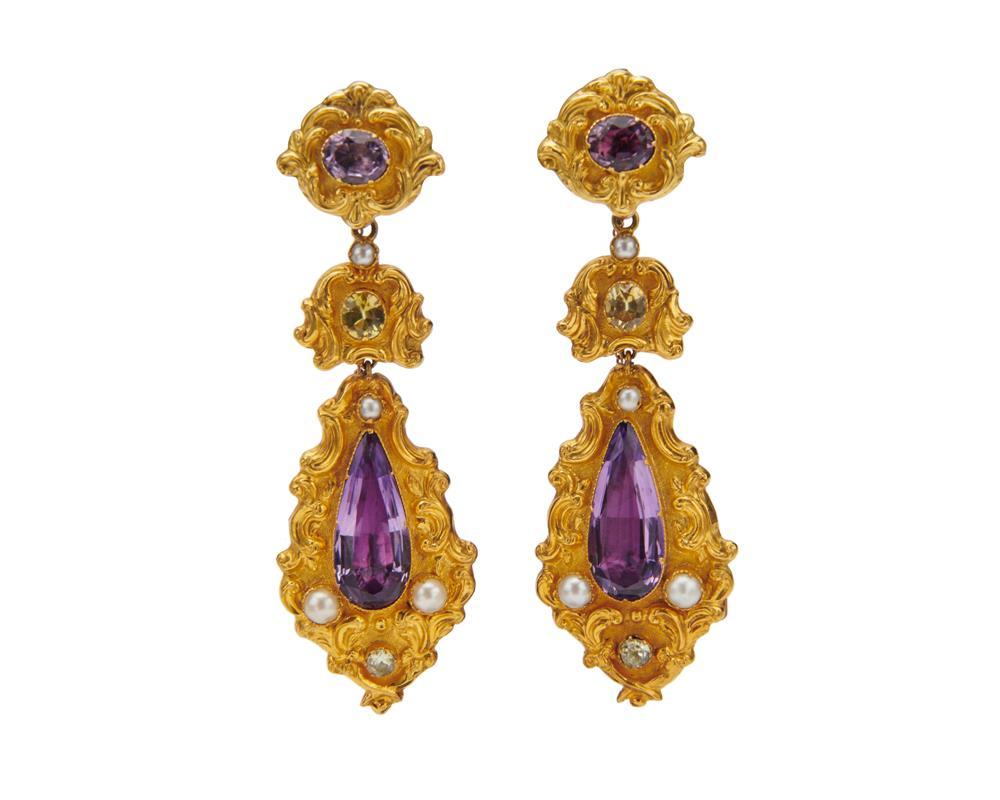 18K GOLD AMETHYST TOPAZ AND 367ea7