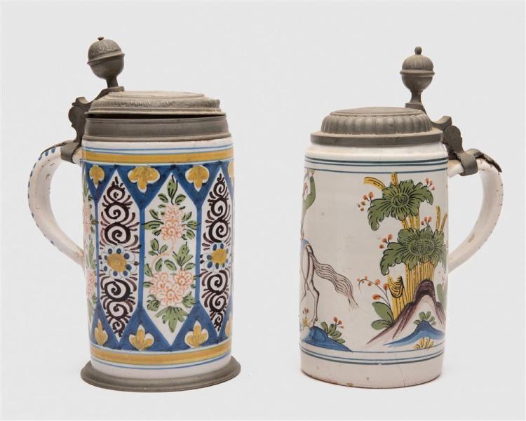 TWO CONTINENTAL TIN GLAZED EARTHENWARE 368203
