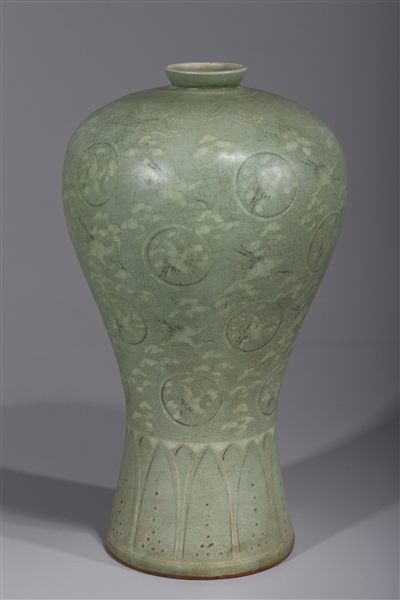 Tall Korean celadon glazed vase 36854f