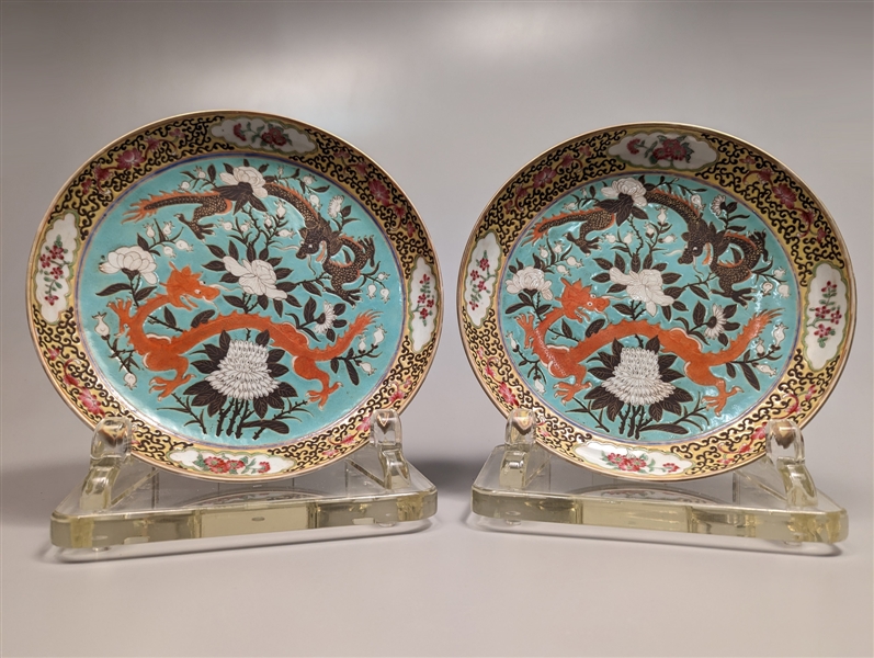 Pair of Chinese Qing style enameled 368573