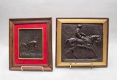 After PJ Mene, a bronze equestrian relief,