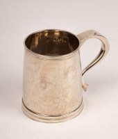 A Queen Anne Britannia silver mug, believed