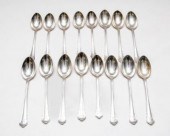 A set of seven German silver teaspoons,