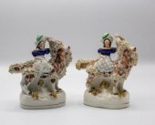Two Staffordshire figures of a girl