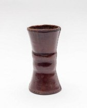 A leather dice shaker, 19th Century,
