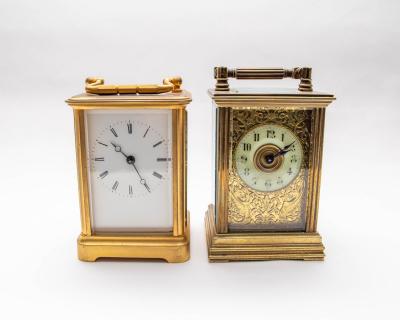 A gilt brass cased carriage clock  36b957
