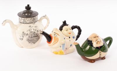 Three rare novelty teapots comprising 36bb53