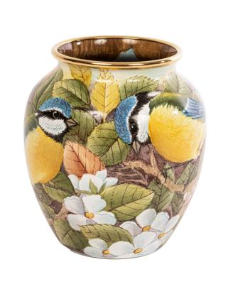 A Moorcroft enamel vase by Stephen 36bbc5