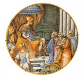 An Italian maiolica istoriato plate  36bc41