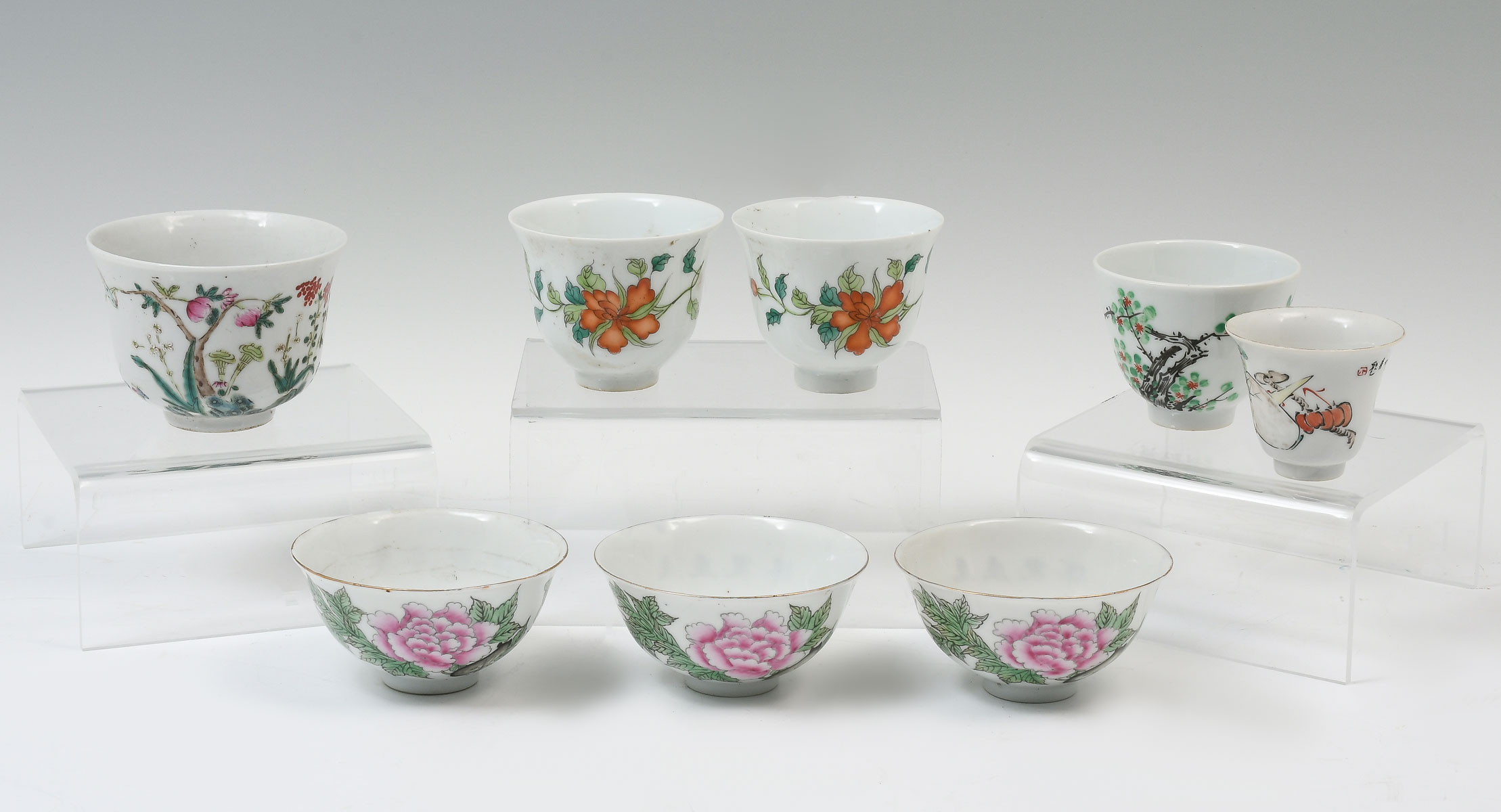 8 PC CHINESE FAMILLE ROSE PORCELAIN 36be9c