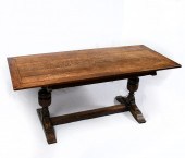 EARLY OAK LIBRARY TABLE 19th century 36c20b