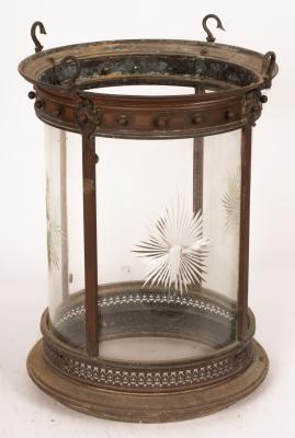 A brass framed hall lantern of 36c21e
