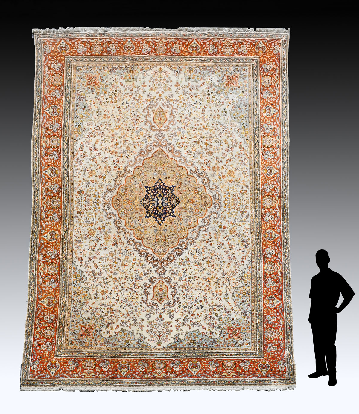 PALACE SIZE INDO PERSIAN HAND KNOTTED 36c33f