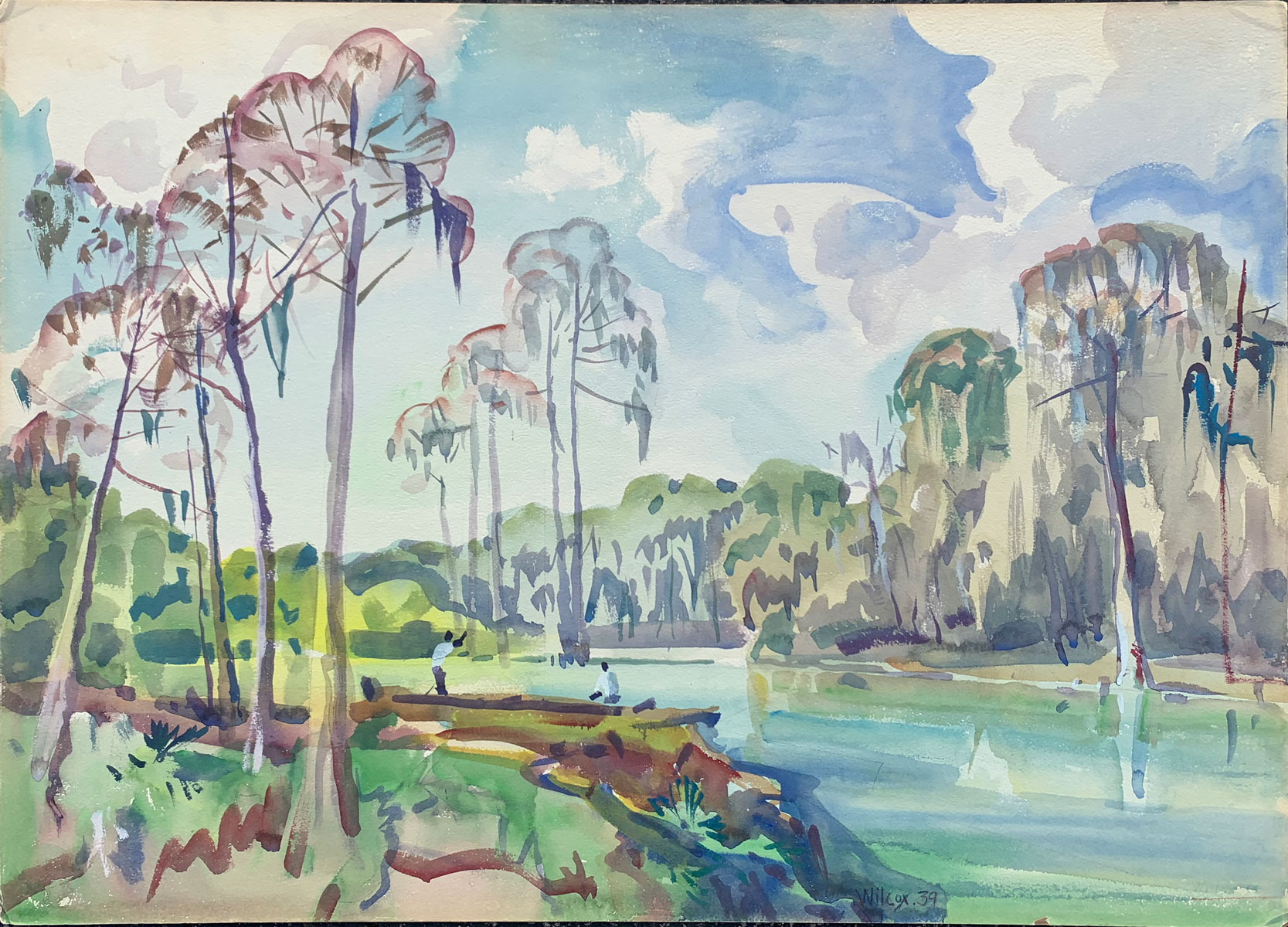 J.R. WILCOX FLORIDA RIVER PAINTING: