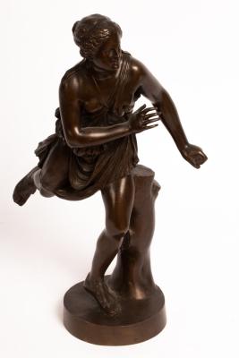A bronze figure of Atalanta signed 36c5f6