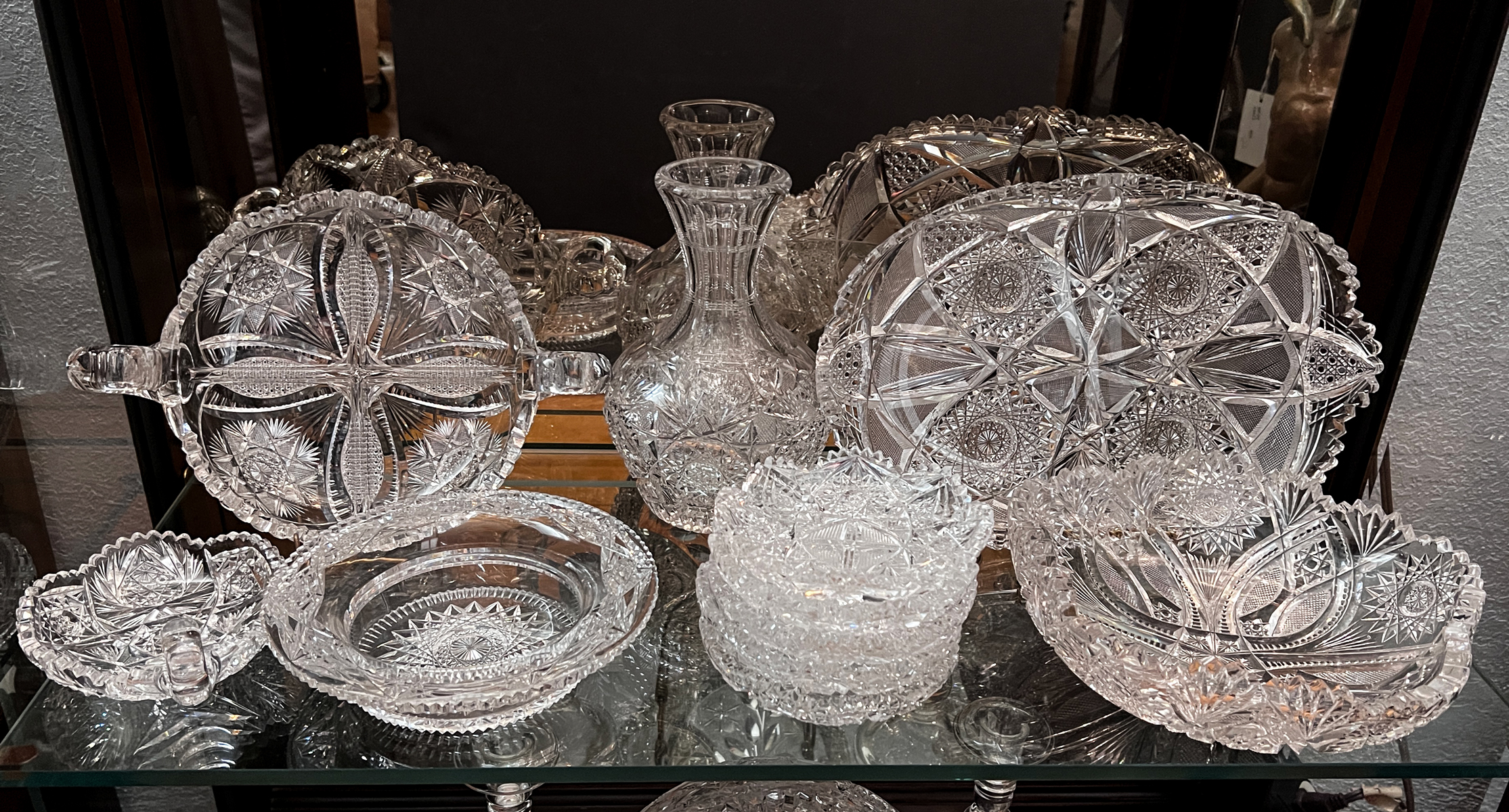 11 PC CUT CRYSTAL GLASS COLLECTION  36a253