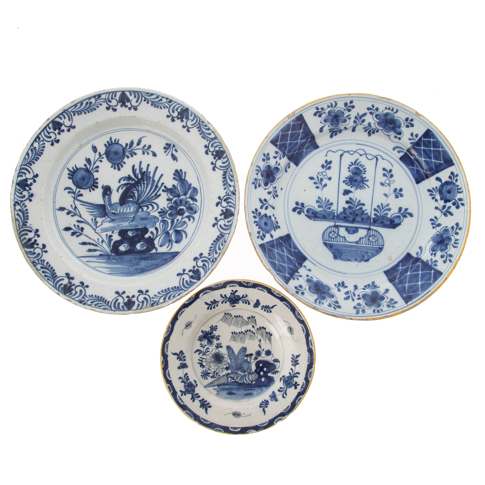 TWO BLUE WHITE DELFTWARE CHARGERS 36a66a