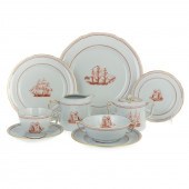 SPODE IRONSTONE RED TRADE WINDS DINNER