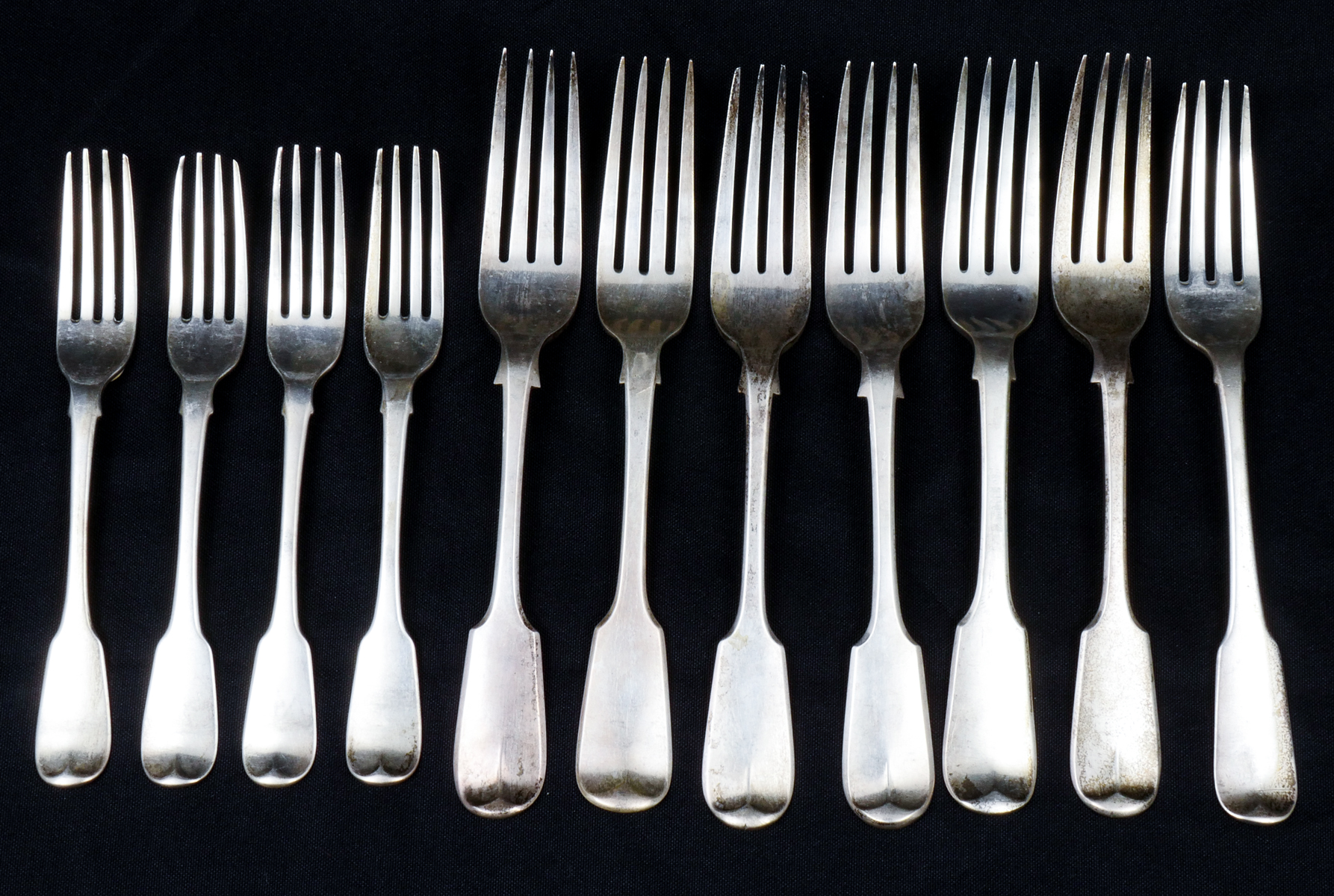 11 PC. EARLY ENGLISH STERLING SILVER