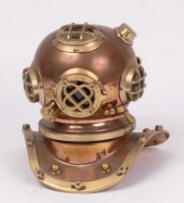A miniature divers helmet, 20th Century,