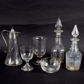 A group of 19th Century and later glass