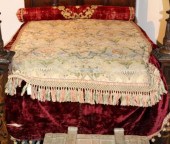 A 19th Century velvet bed cover with