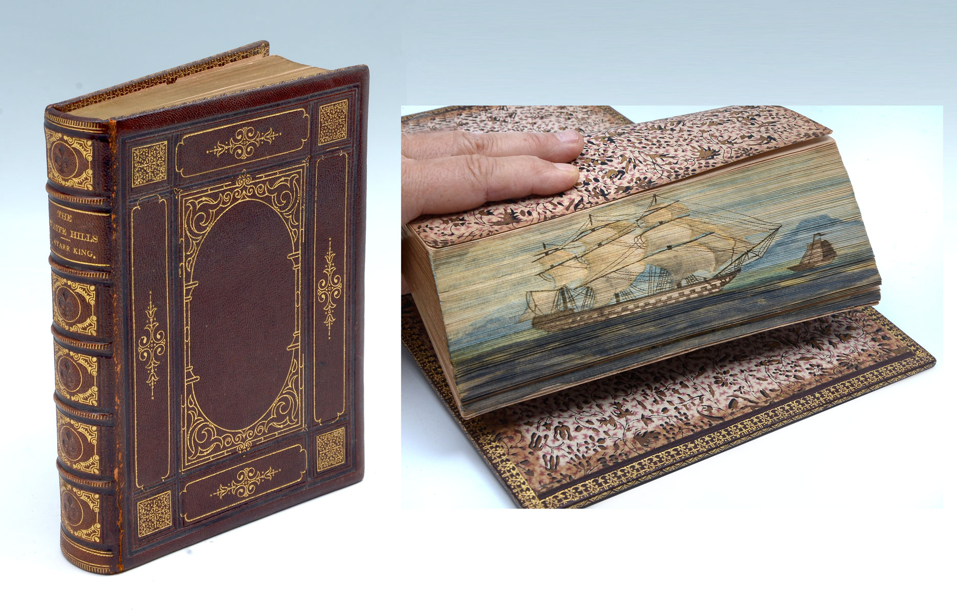 FORE EDGE PAINTED BOOK THE WHITE 36e10a