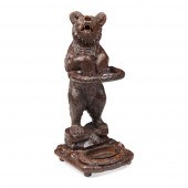 BLACK FOREST BEAR STICK STAND
LATE 19TH
