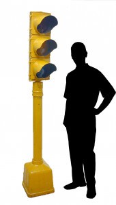 EAGLE SIGNAL TRAFFIC LIGHT ON STAND:
