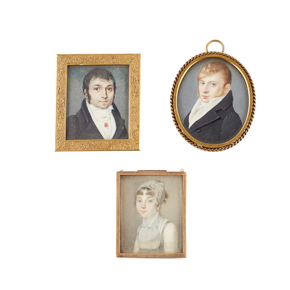 Y THREE PORTRAIT MINIATURES EARLY 36e408
