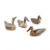 FOUR PAINTED WOOD DUCK DECOYS
20TH CENTURY