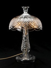 WATERFORD LAMP: Waterford crystal table