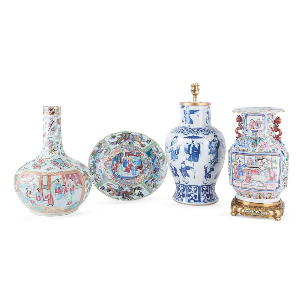 COLLECTION OF FOUR PORCELAIN WARES QING 36eb83