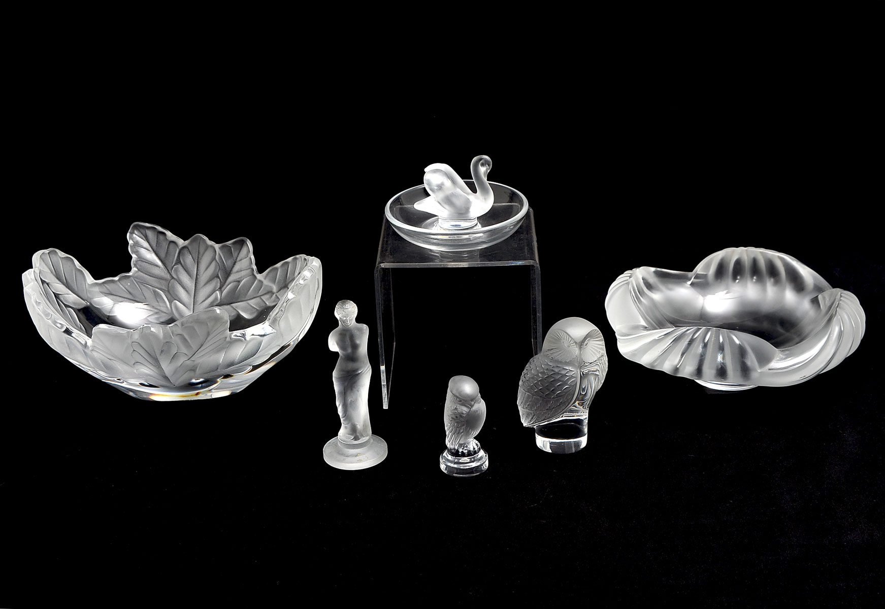 6 PC LALIQUE GLASS COLLECTION  36ed05