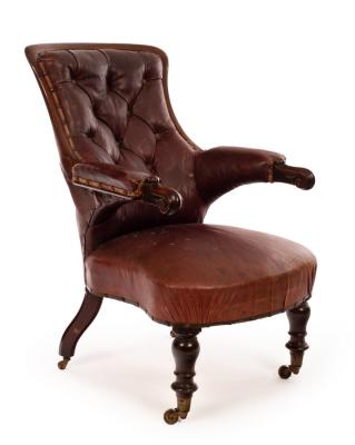 A Victorian leather upholstered 36c854