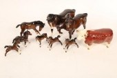 A Beswick pottery Hereford bull, 11cm