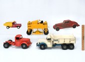 5 PC. PRESSED STEEL TOY COLLECTION: