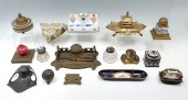 16 PC INKWELL DESK SET COLLECTION  36cad2