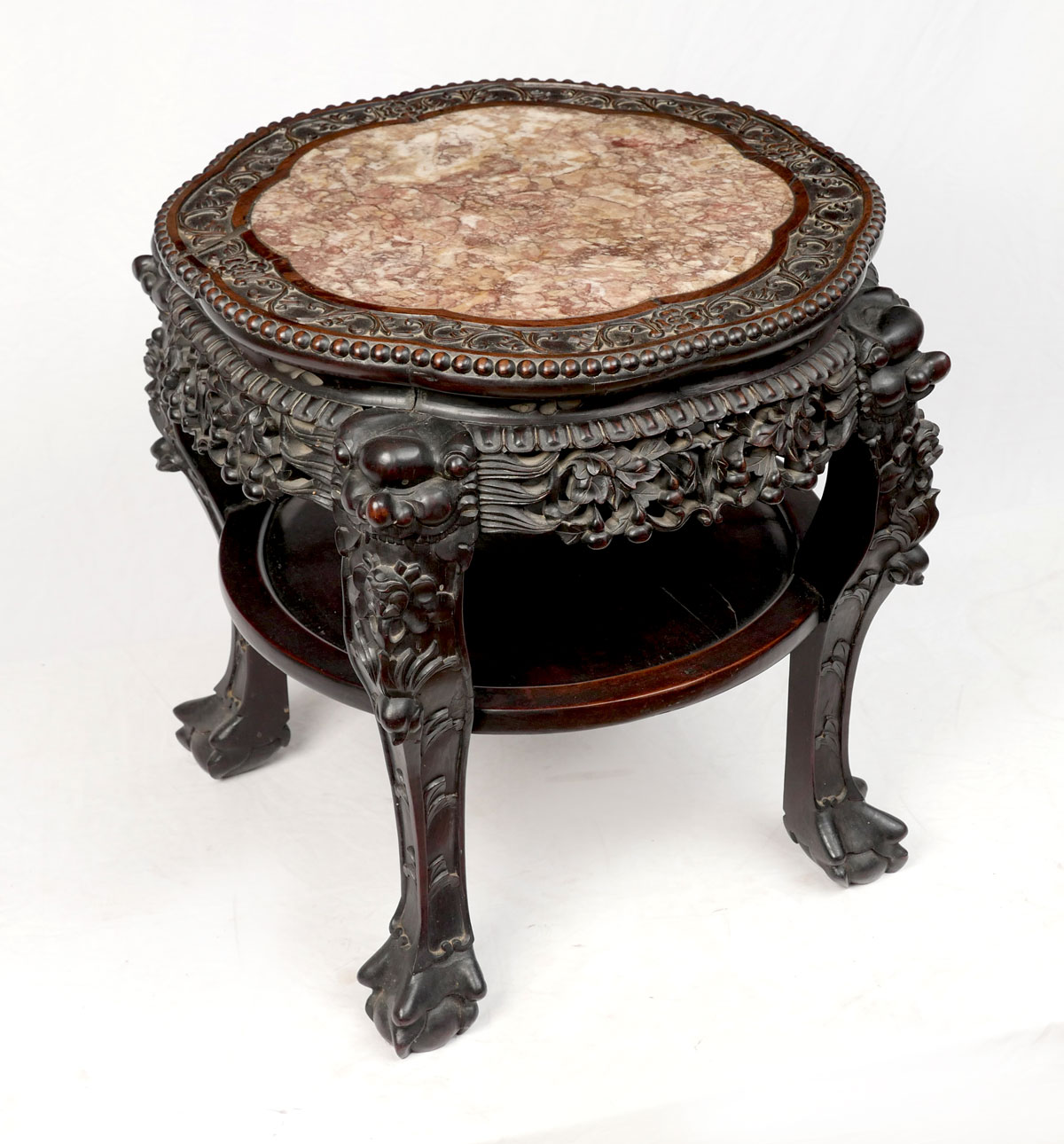 19TH C. CARVED CHINESE MARBLE TOP
