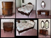 8 PIECE FRENCH STYLE INLAID BEDROOM