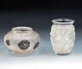 2 PC LALIQUE FROSTED VASES Comprising  36d239