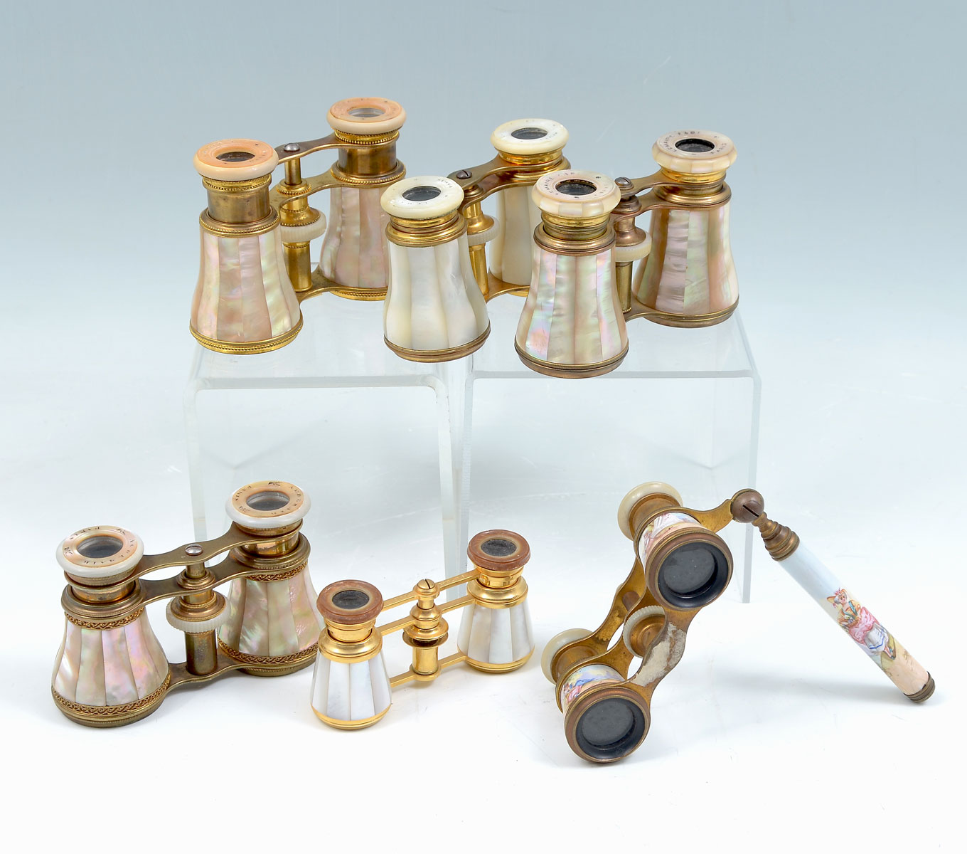 6 PIECE FRENCH OPERA GLASSES COLLECTION  36d24d