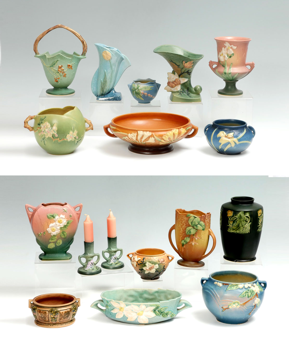 17 PC ROSEVILLE POTTERY COLLECTION  36d341