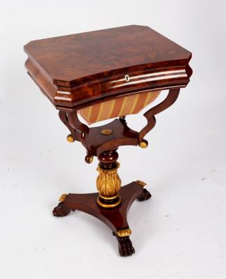 A Victorian mahogany sewing table 36d706