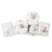 SIXTEEN MEISSEN FLOWER PAINTED PLATES
19TH