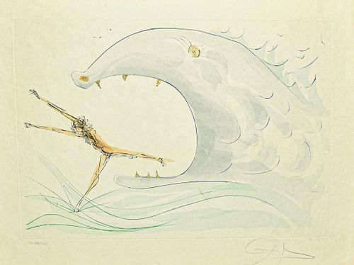 SALVADOR DALI ETCHING JONAH AND THE
