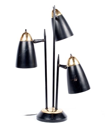THREE LIGHT TABLE LAMP ATTRIBUTED 370249