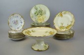 GROUP OF LIMOGES PLATES AND COMPOTELot 3702b8