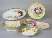 5 PIECES OF LIMOGES HAND PAINTED PORCELAINMartial