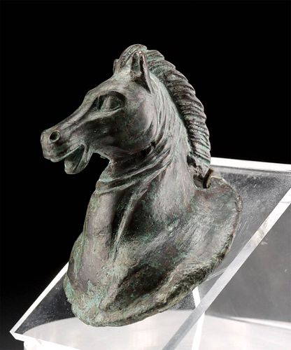RARE ROMAN COPPER APPLIQUE HORSE 37082d